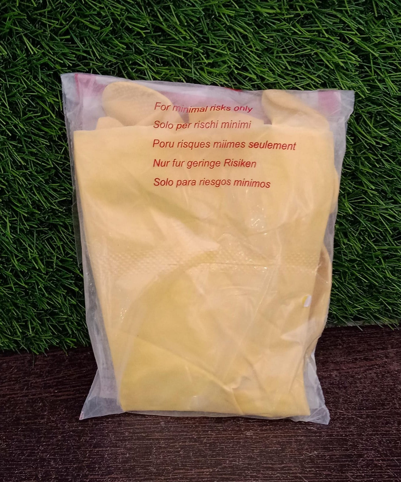 orange colored goves