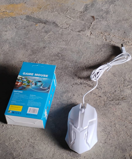 USB Wired Mouse, Gaming Mouse Colorful / Lighting Luminous  (1 Pc / Wihte)