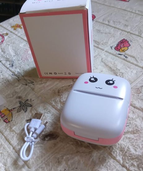 Pocket Mini Bluetooth Thermal Printer – Wireless Smart Printer for Photos (Includes 1 Roll Paper)