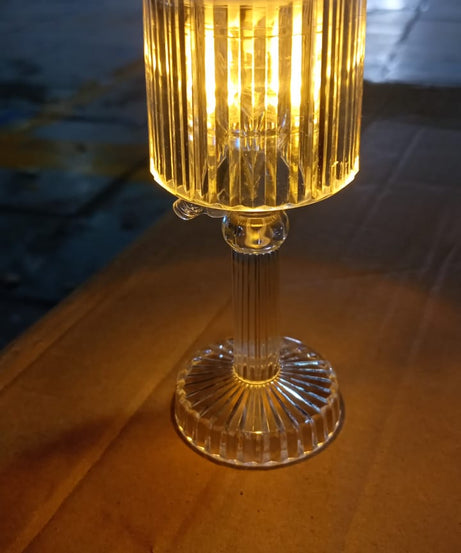 Big Acrylic LED Desk Lamps Table Lamp Portable Crystal, Diwali (1 Pc / Big)