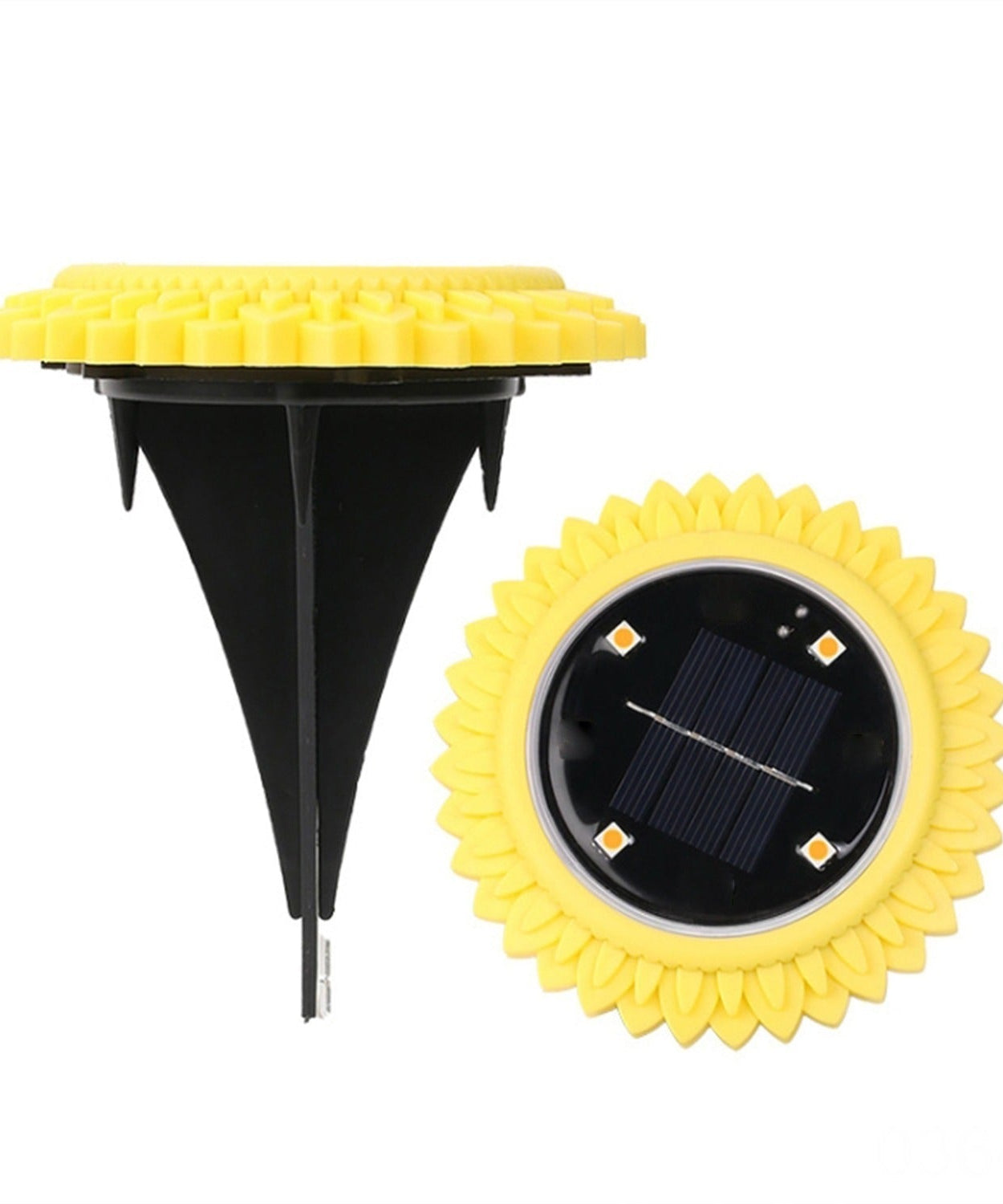 4 Pack Solar Ground Lights, LED Solar Powered Disk Lights Outdoor Waterproof Garden Landscape Lighting for Yard Deck Lawn Pathway Walkway Balcony Decoration