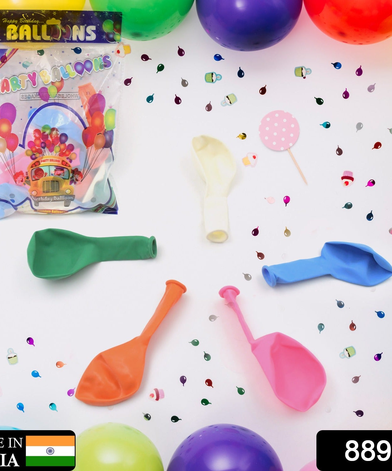 Multicolor Balloons Kinds of Latex Balloons for Birthday / Anniversary / Valentine's / Wedding / Engagement Party Decoration Birthday Decoration Items for Kids Multicolor (24 Pcs Set)