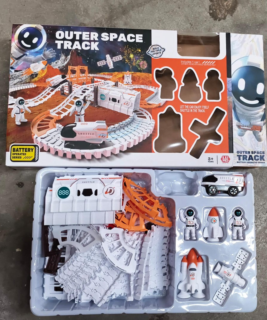 Outer Space Race Track Set for Kids Toys (1 Set)