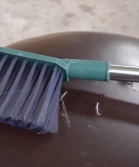 Brush for cleaning car seats and upholstery