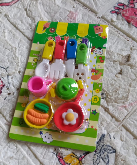 Fancy & Stylish Mini Erasers for Kids (8 Pc Set) - Fun Designs, Party Favors