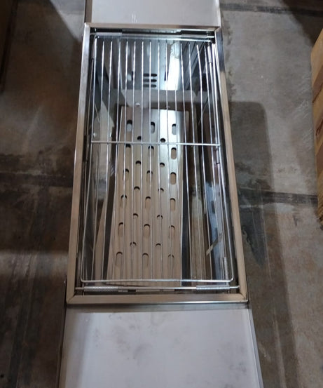 Portable BBQ / Barbecue Grill Stainless Steel Folding Charcoal Grill (1 Set / Net Weight : 2207 GM)