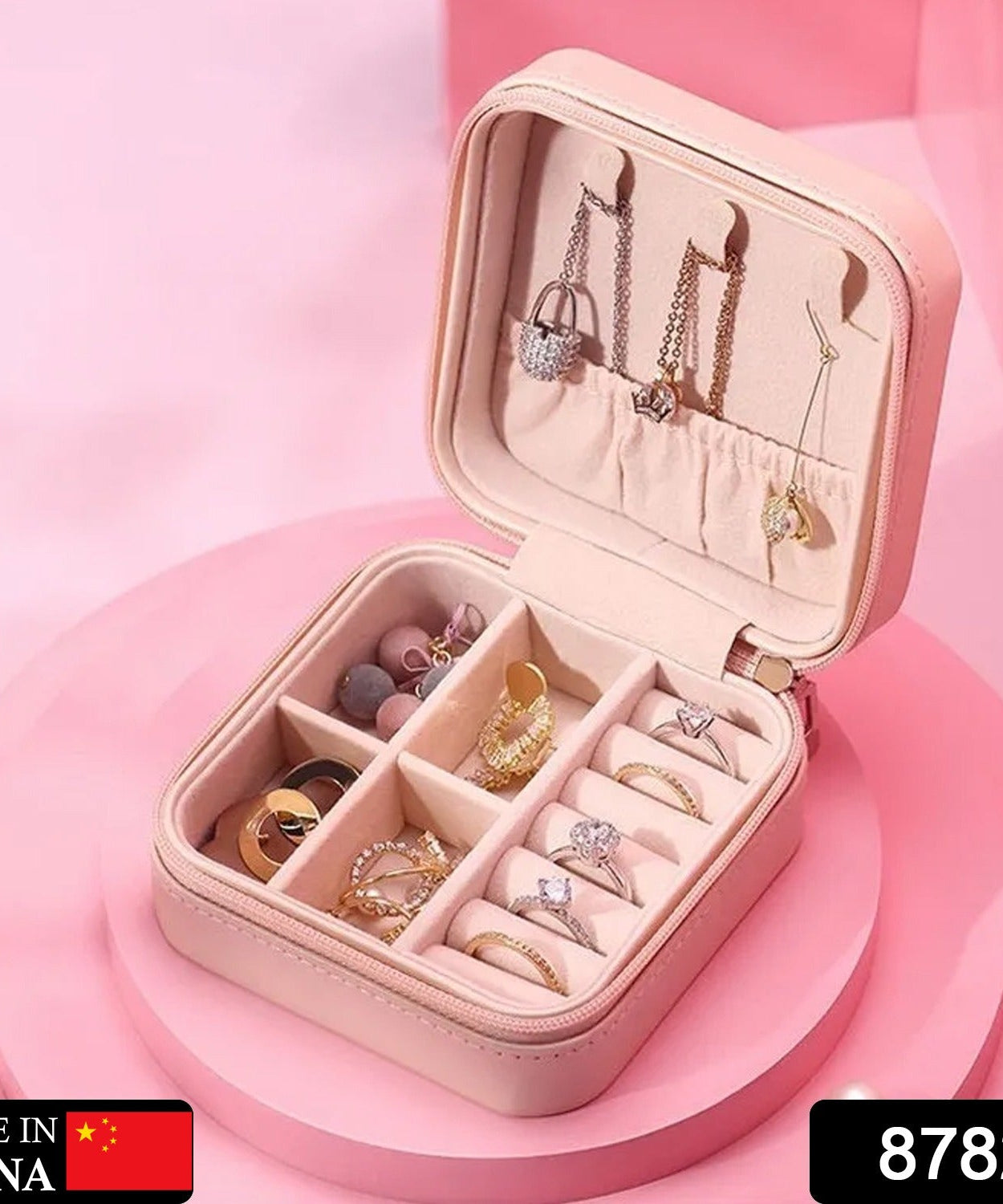 Mini PU Leather jewellery Box for Travel & Storage