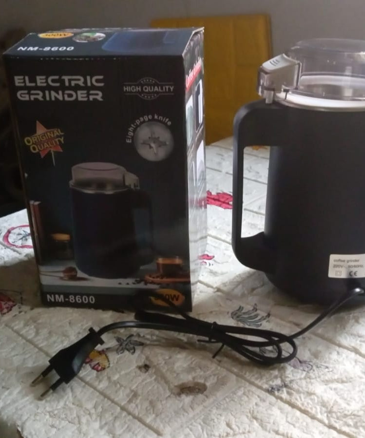 Electric Coffee & Spice Grinder Machine for Home, Fine Powder Maker (300W)