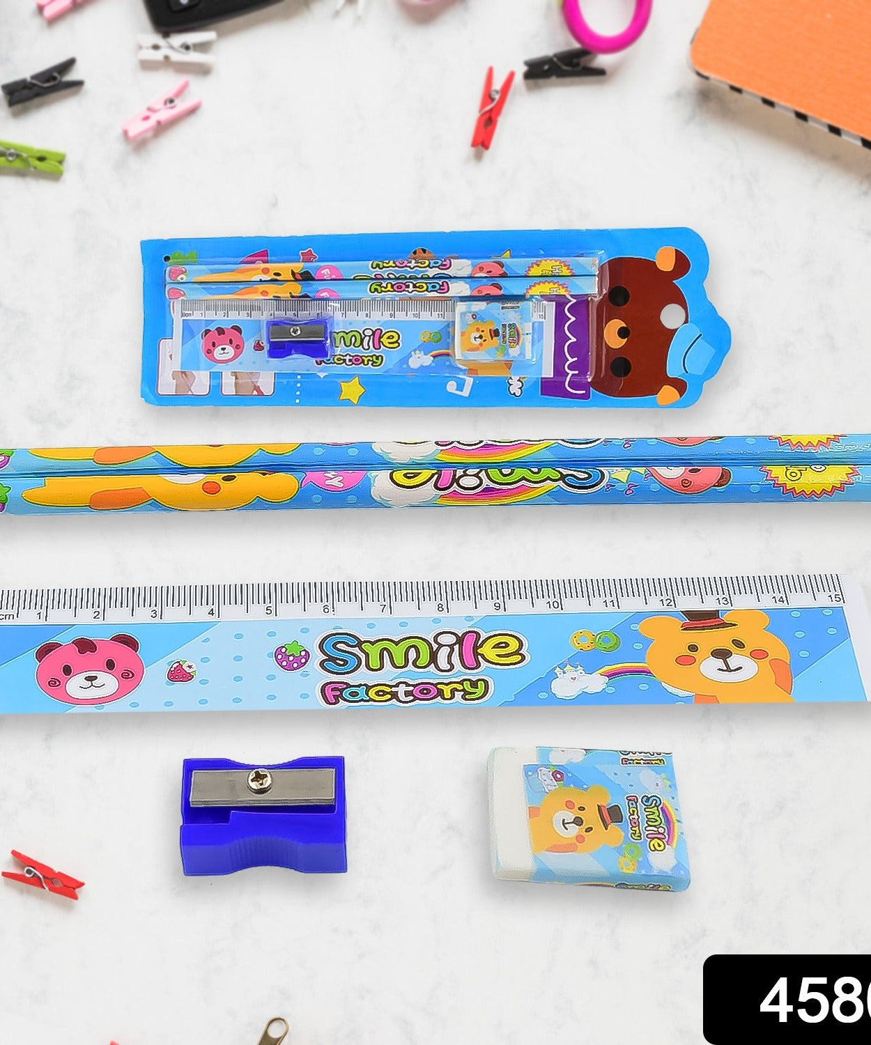 Pencil set with cartoon designs for boys
