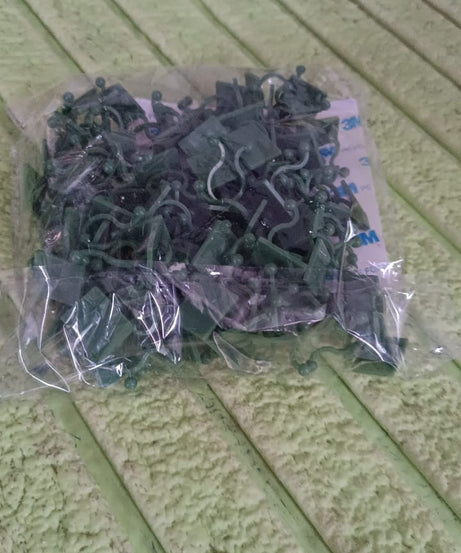 Plant Climbing Wall Fixture Clip Self-Adhesive Hook (100 Pcs Set)