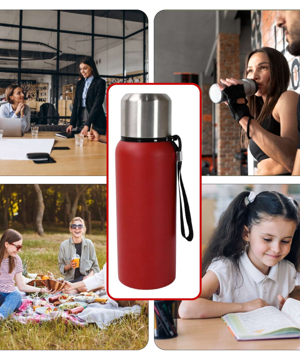 Stainless Steel Water Bottle, Fridge Water Bottle, Stainless Steel Water Bottle Leak Proof, Rust Proof, Cold & Hot Thermos steel Bottle| Leak Proof | Office Bottle | Gym | Home | Kitchen | Hiking | Trekking | Travel Bottle (Approx 600ML)