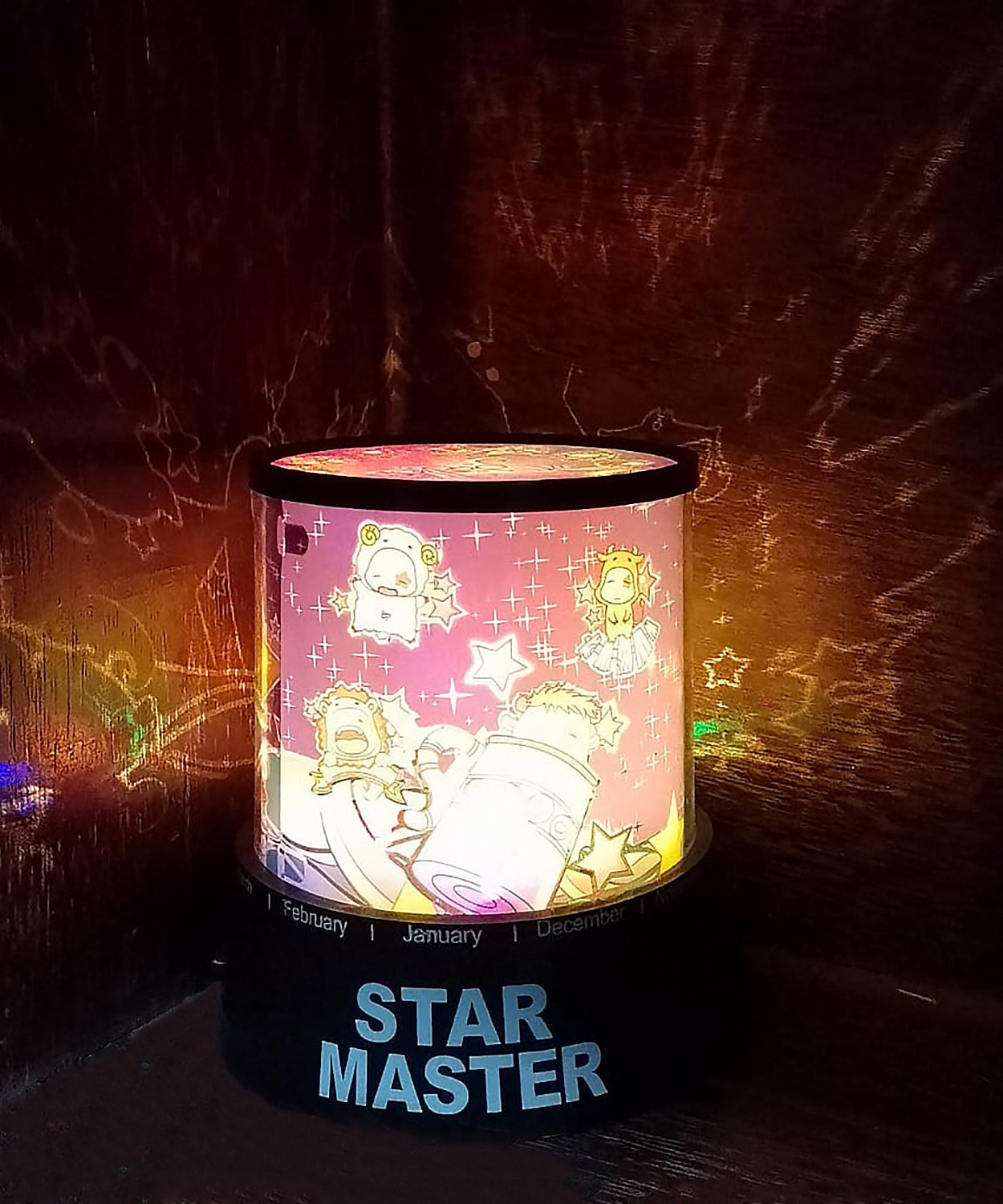 LED Projector Night Light – 3 Battery Lamps with Rotating Music, Ideal for Kids & Home Decor (1 Pc, Battery Not Included)