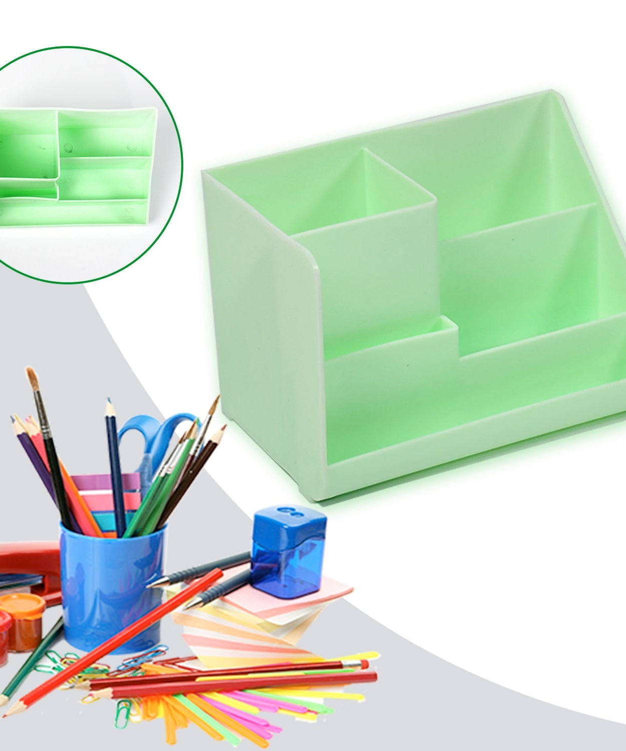 Desk organizer with multiple compartments
