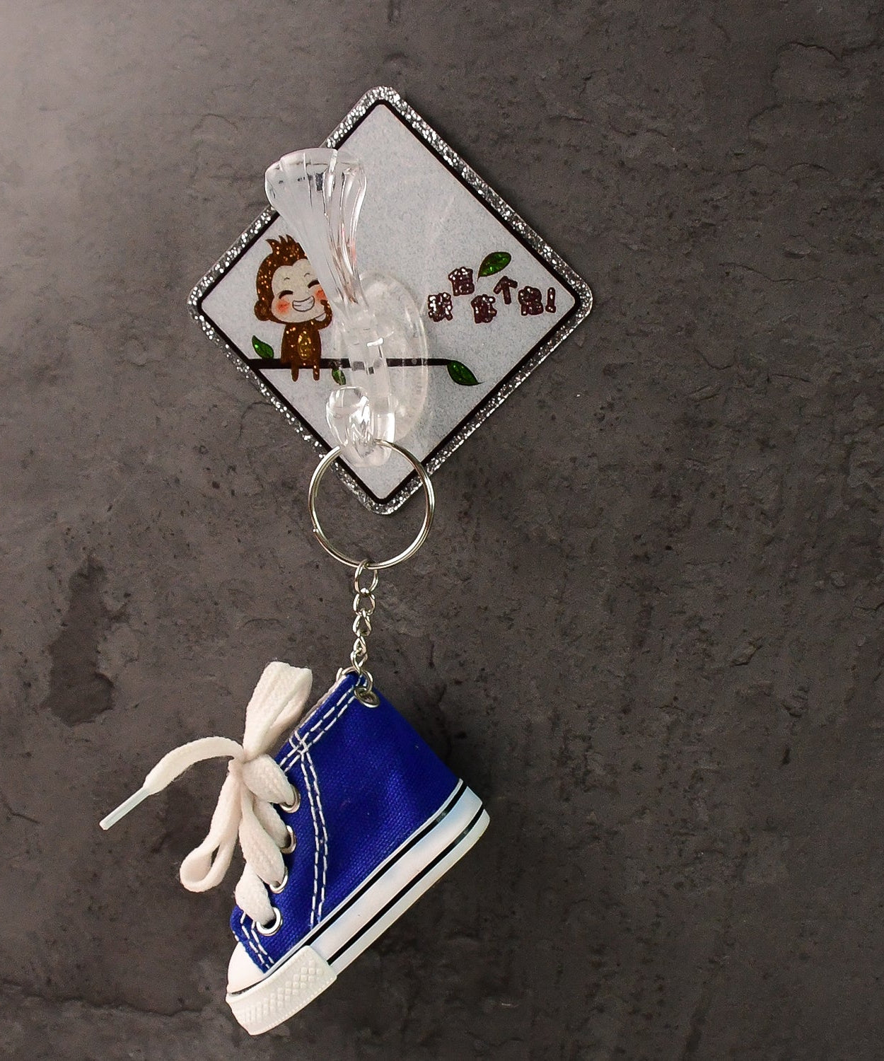 Cute Cartoon Print Transparent Wall Hook with Self-Adhesive Back (1 Pc)