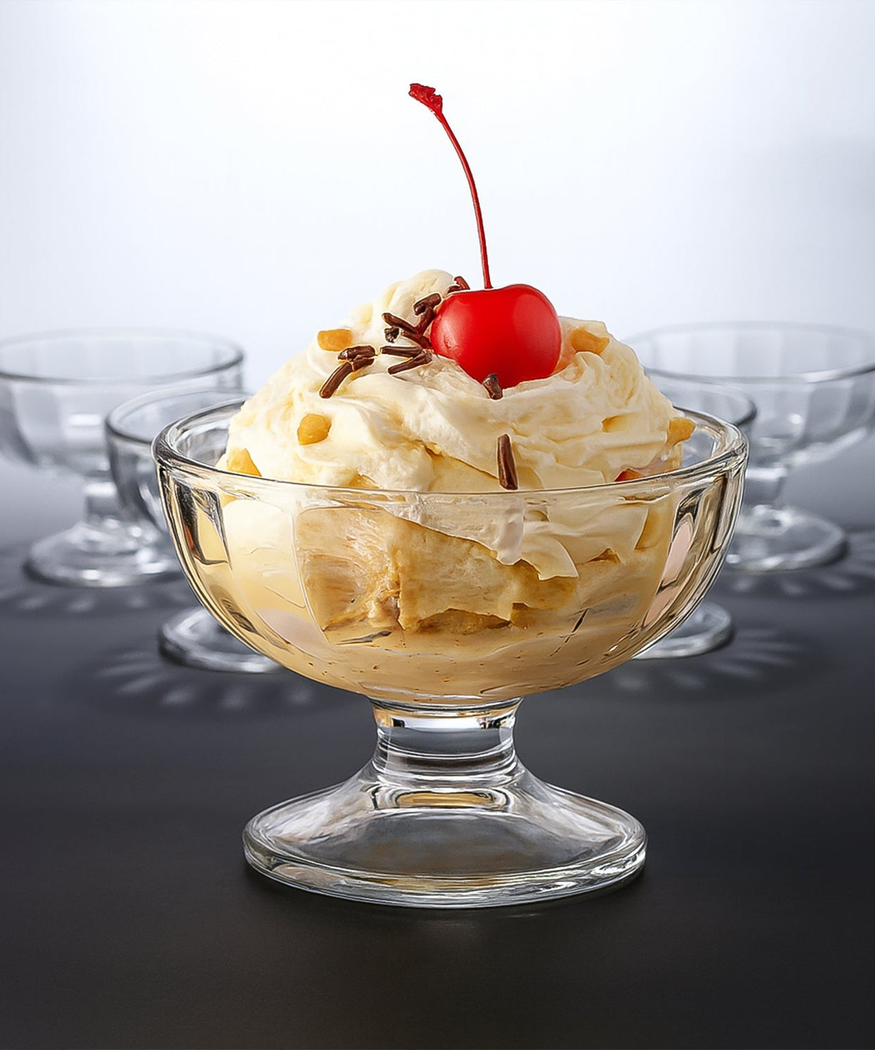 Premium Glass Ice Cream Dessert Bowl 6 Pc Set