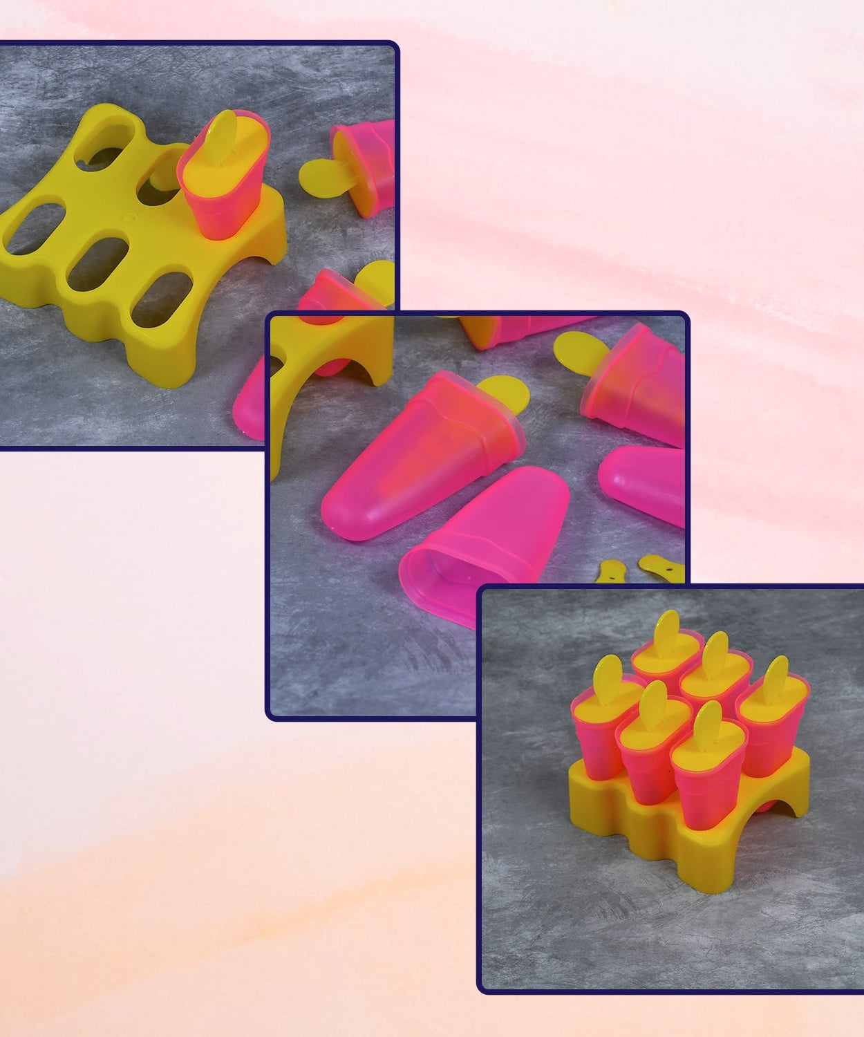 Plastic kulfi moulds with lids for homemade ice cream