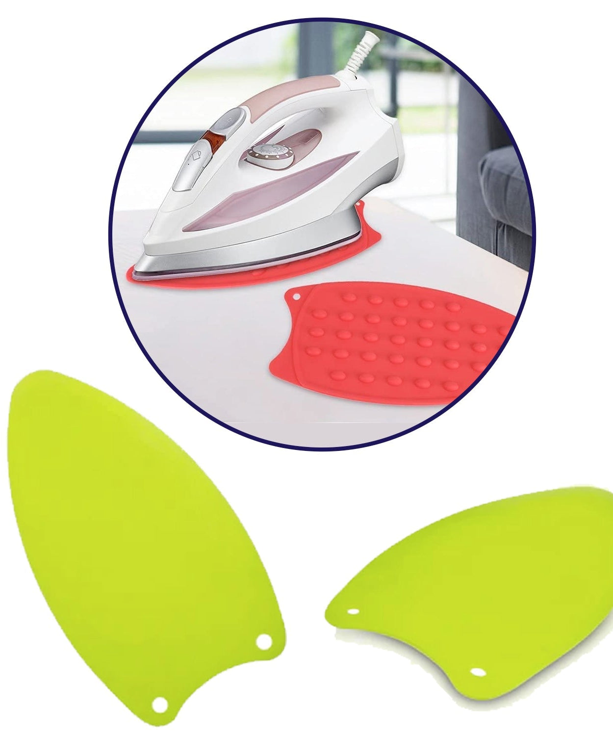 Heat resistant iron mat for ironing and craft projects.