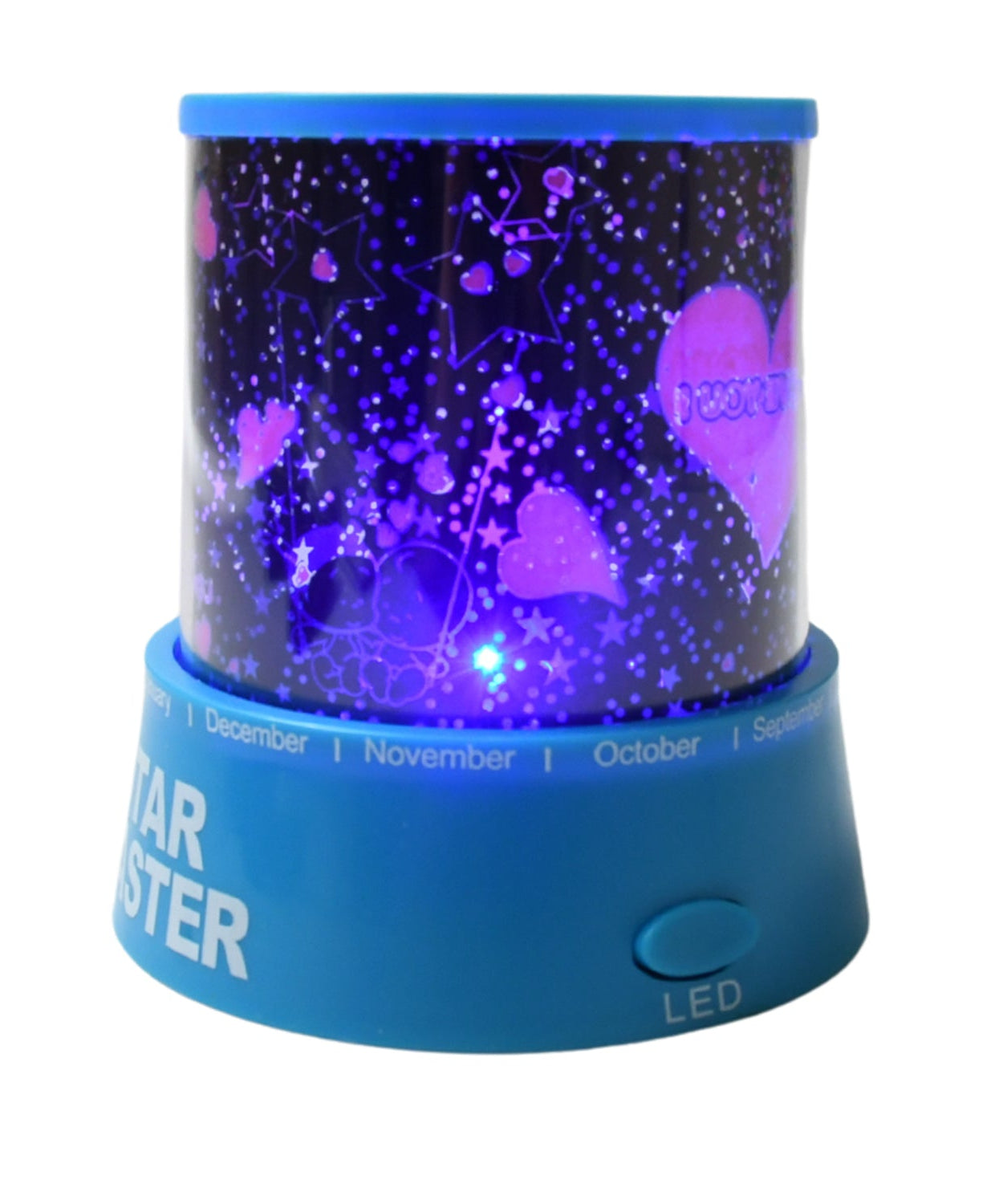 LED Projector Night Light Amazing Lamp, 3 Battery operated lamps, Rotation With the music Function, Master for Kids Bedroom Home Decoration Night Romantic Gift (Battery Not Included / 1 pc)