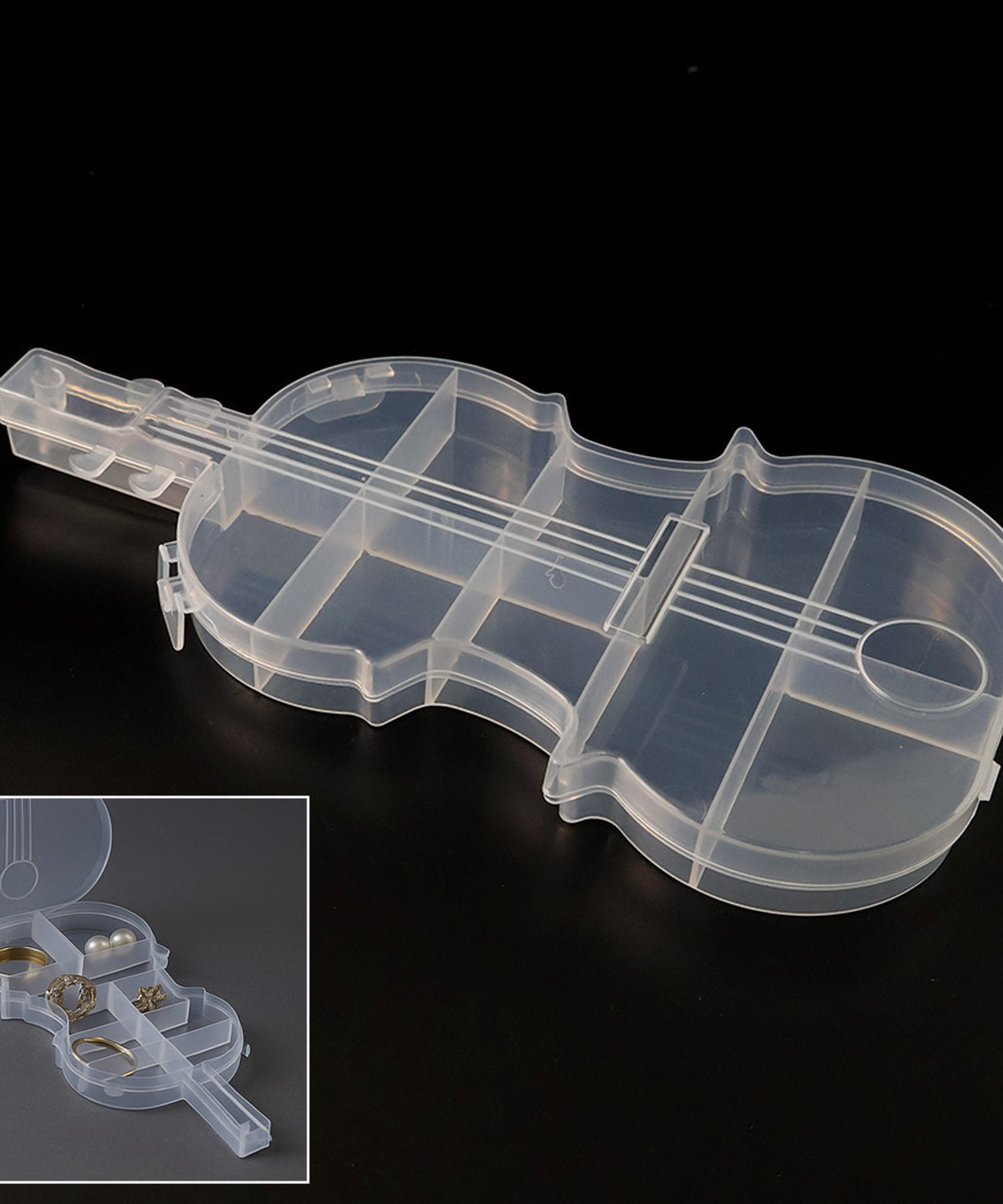 Plastic Violin Design Jewelry Organizer
