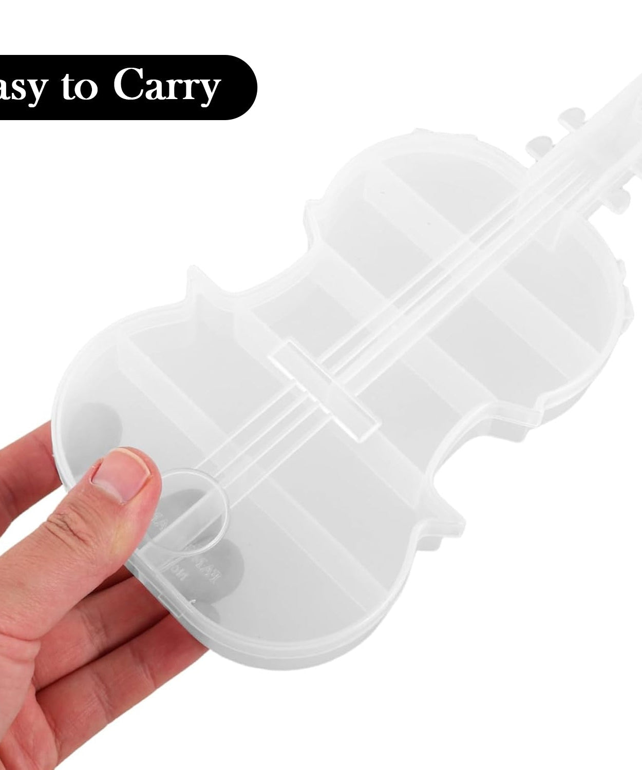 Violin Shape Plastic Storage Box (1 Pc)