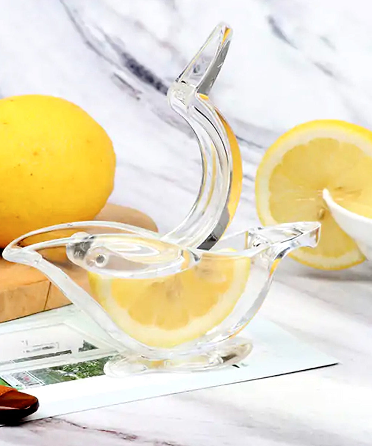 Citrus juicer with transparent design