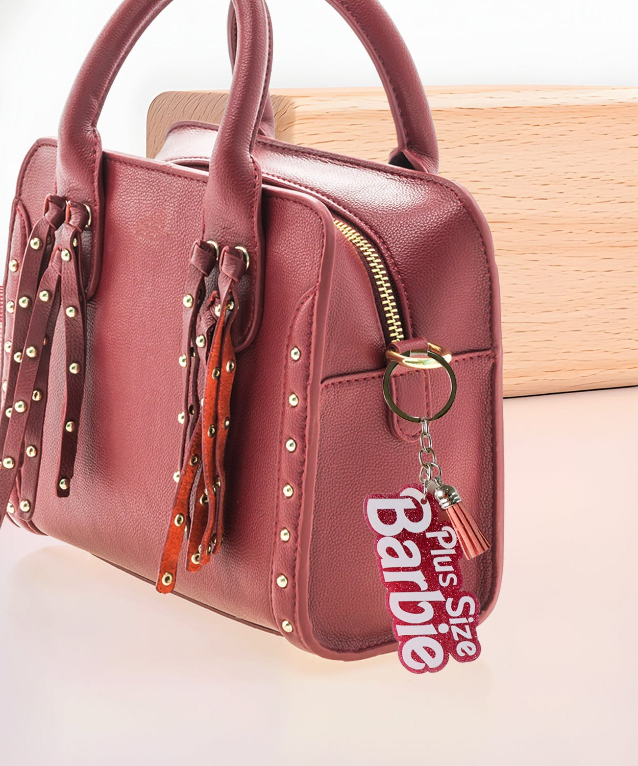 Stylish Glittery Word Keychain