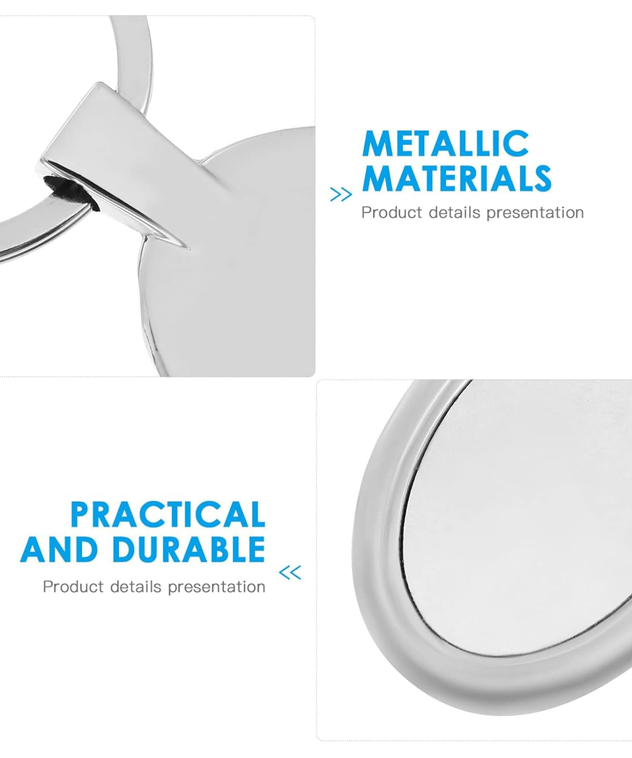 Durable Polished Oval Key Ring