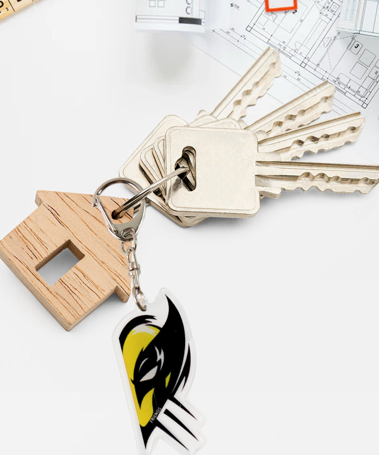 Acrylic Best Friends Puzzle Keychain