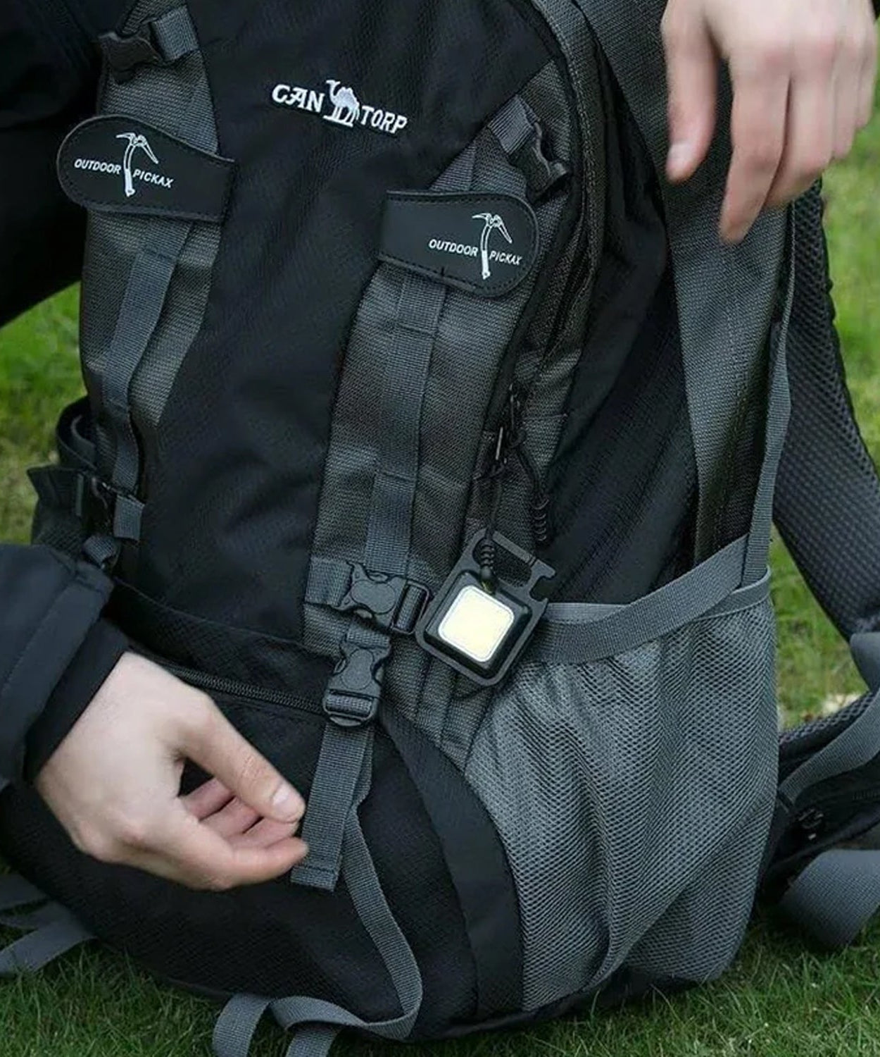 Mini Rechargeable Keychain Flashlight - 4 Light Modes with Folding Bracket & Magnetic Base