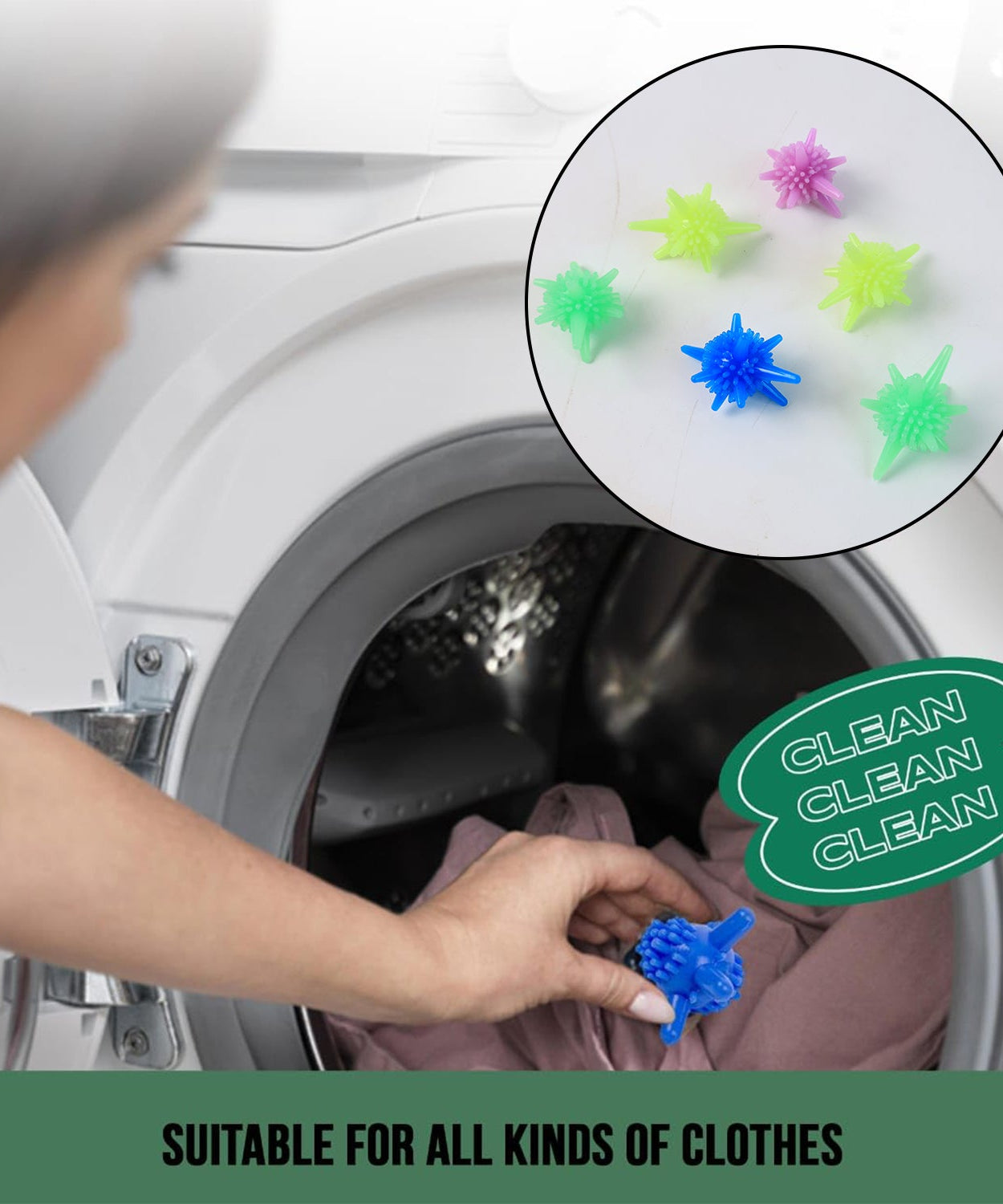 Soft Spiky Dryer Balls for Gentle Fabric Care