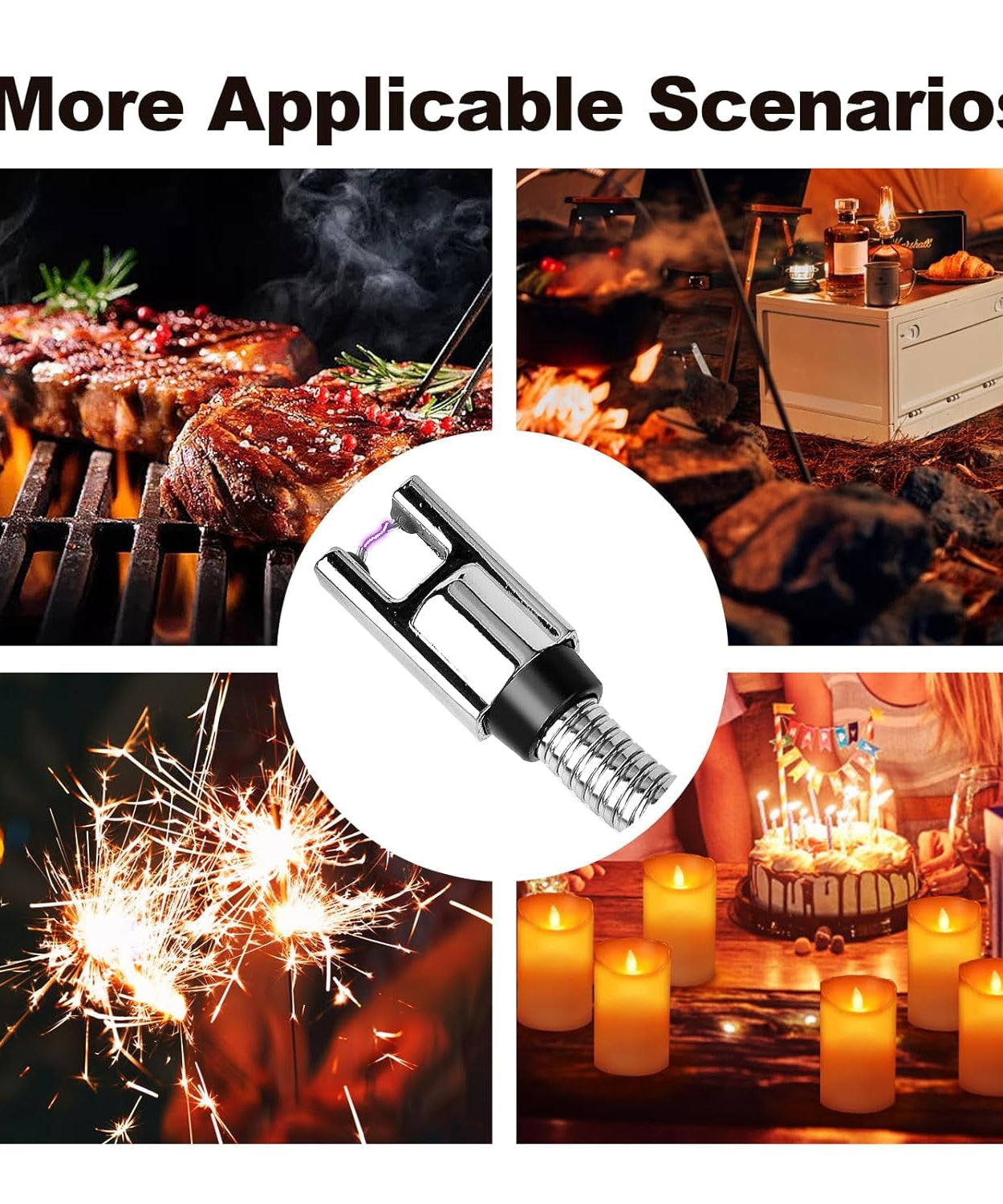 Metal Rechargeable Electric Arc Lighter with Flexible Neck (1 Pc)