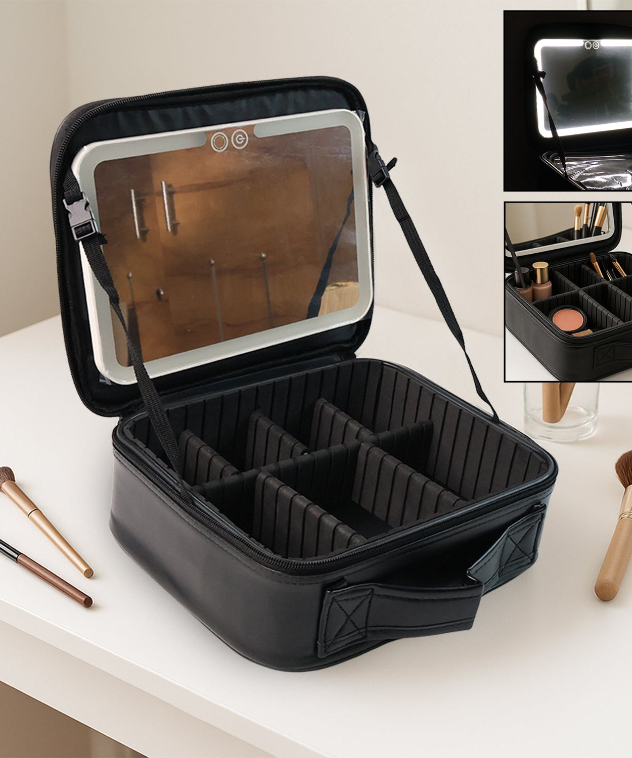 Portable LED Makeup Organizer Box