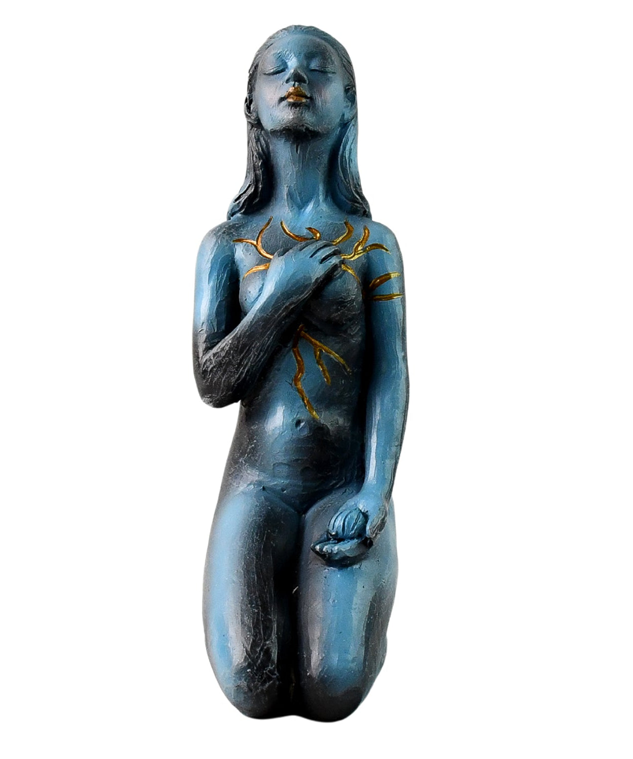 Kneeling Lady Resin Figurine