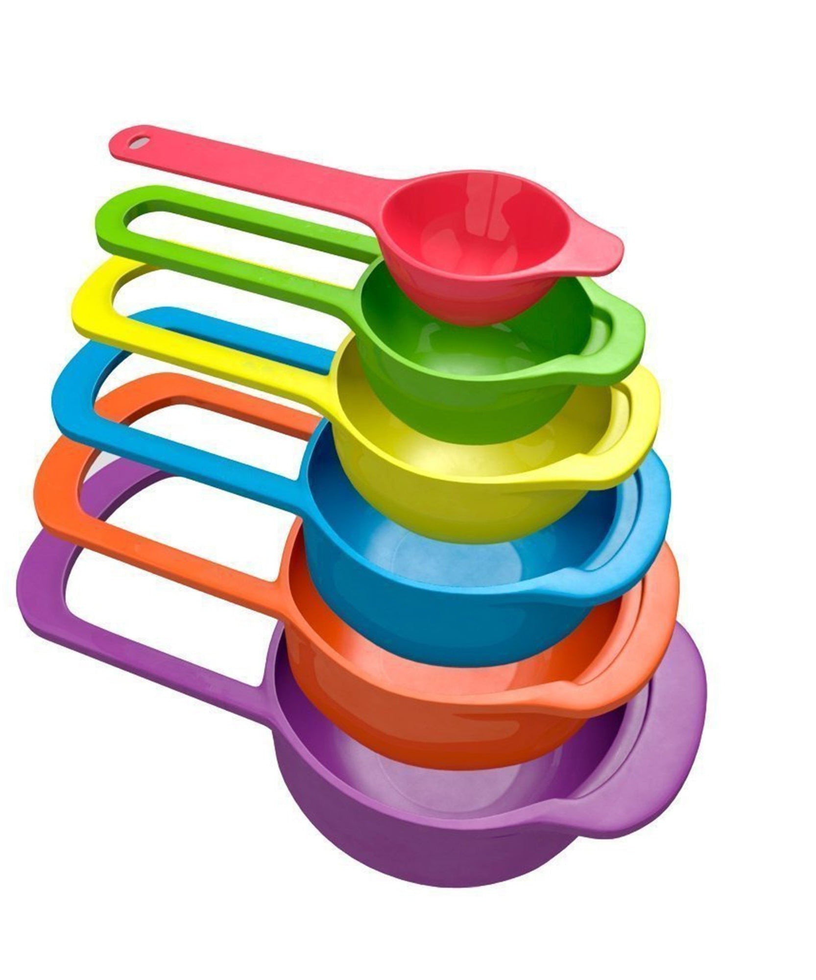 Set of 6 plastic measuring spoons in different sizes