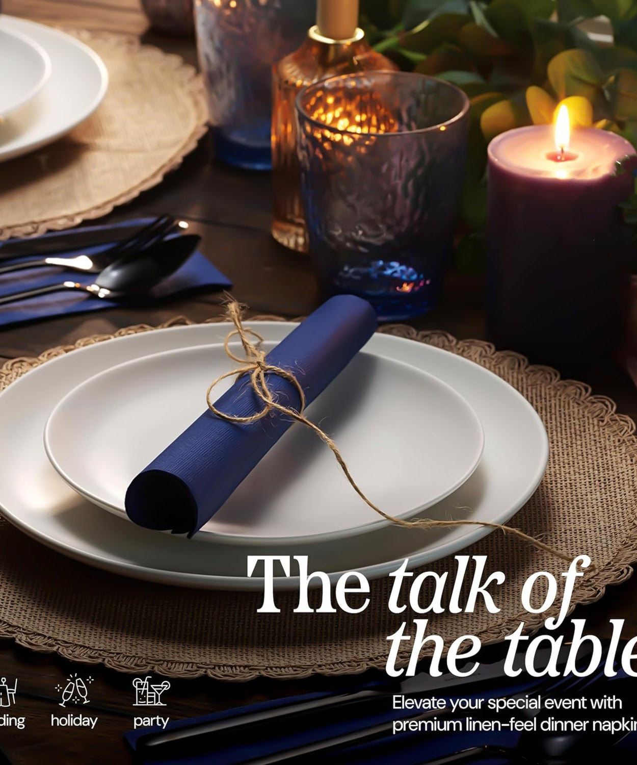 Premium Disposable Paper Napkins Approx 100 Pcs