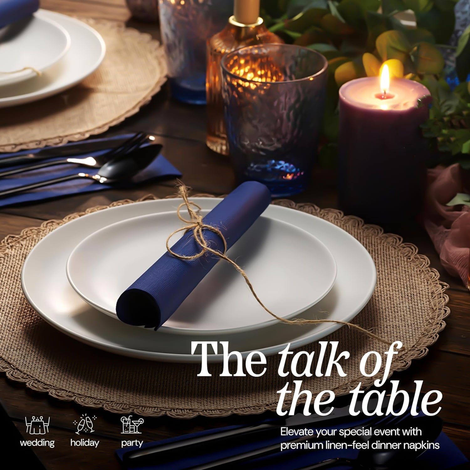 Premium Disposable Paper Napkins Approx 100 Pcs