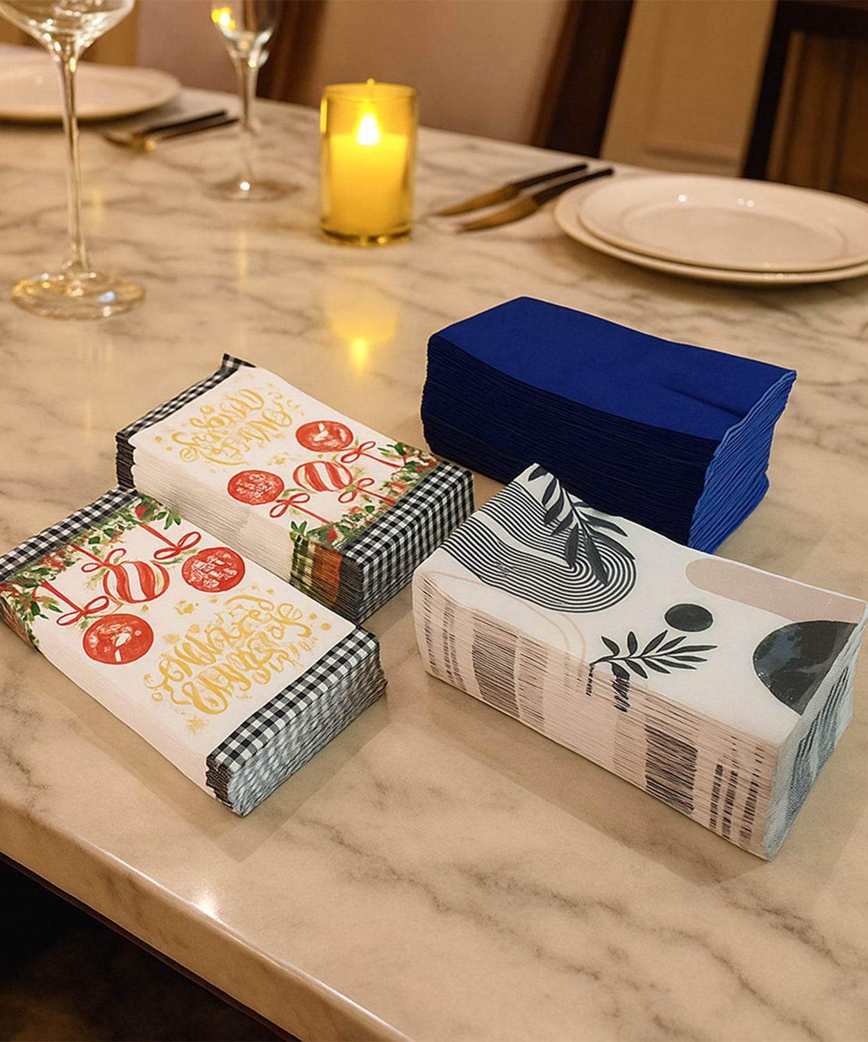 Premium Disposable Paper Napkins Approx 100 Pcs