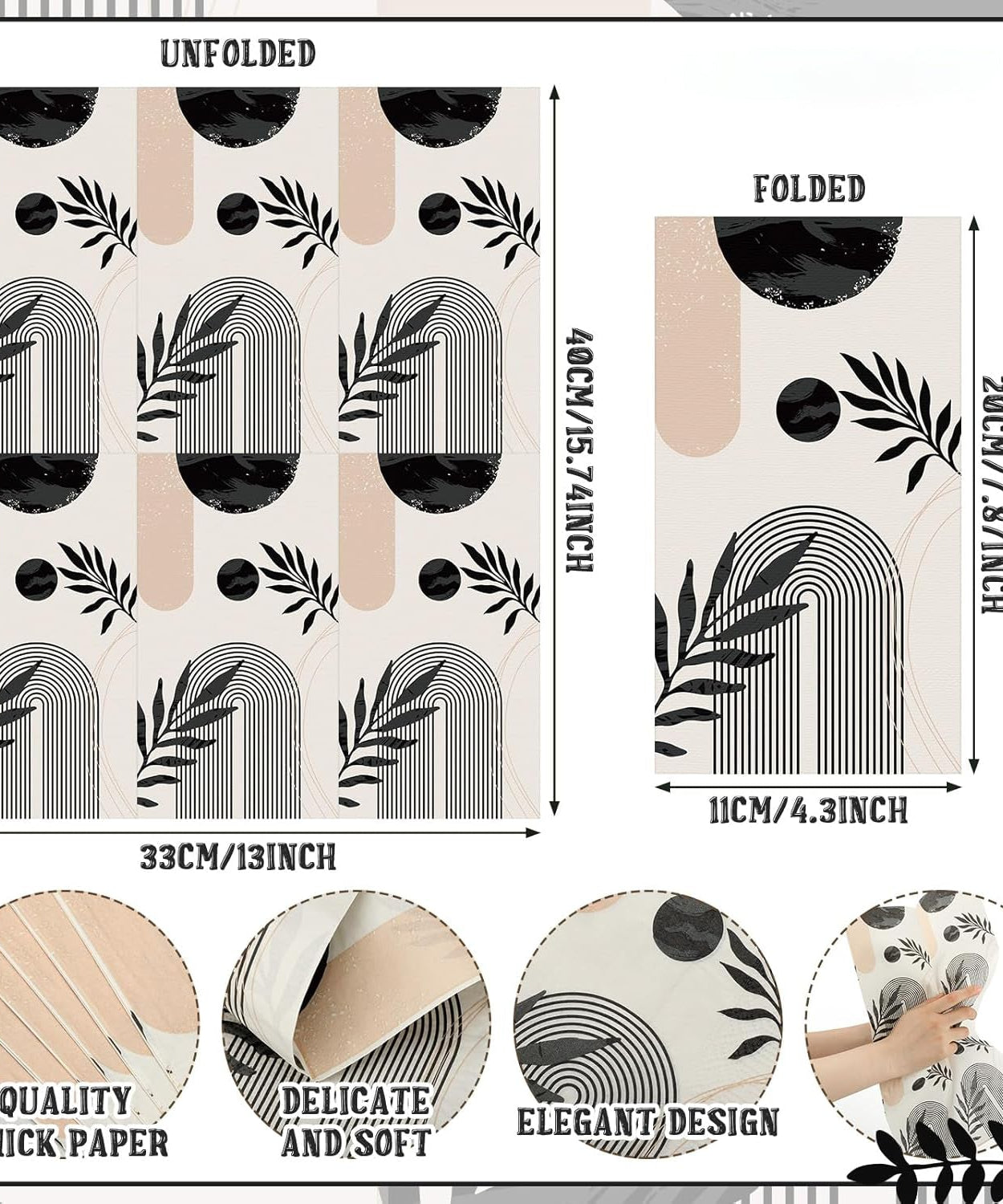 Premium Disposable Paper Napkins Approx 100 Pcs