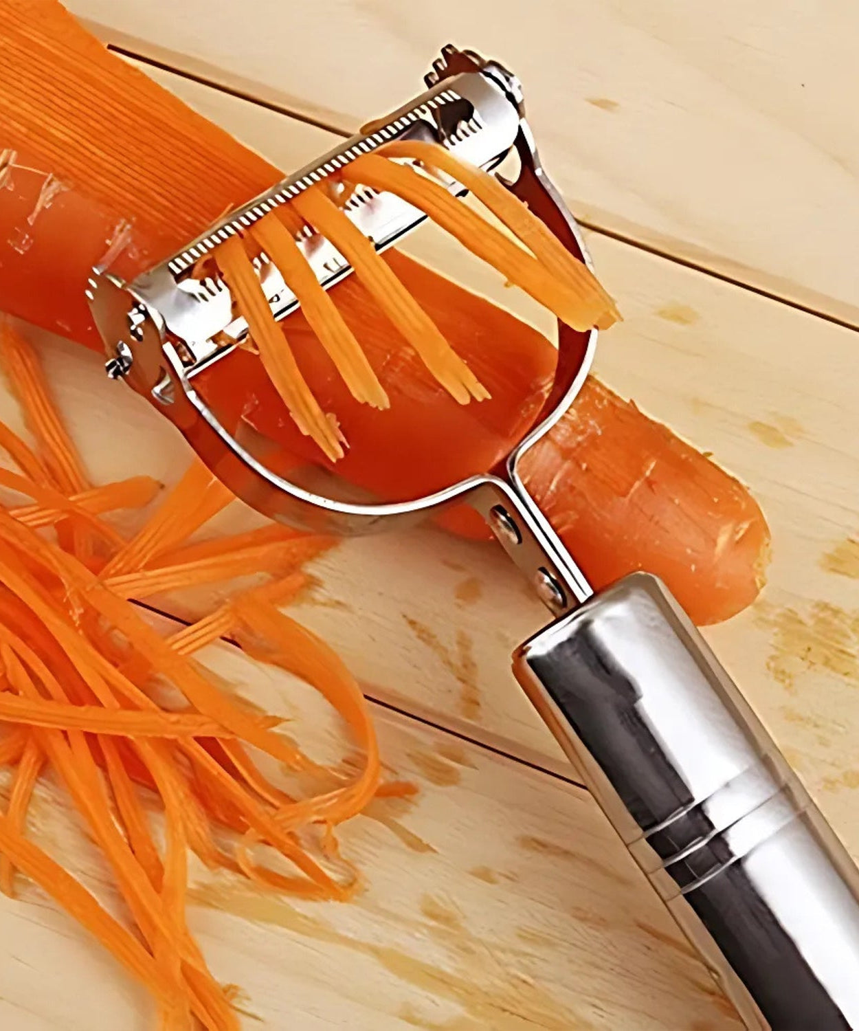 Heavy-Duty 2-in-1 Multipurpose Julienne & Peeler Tool