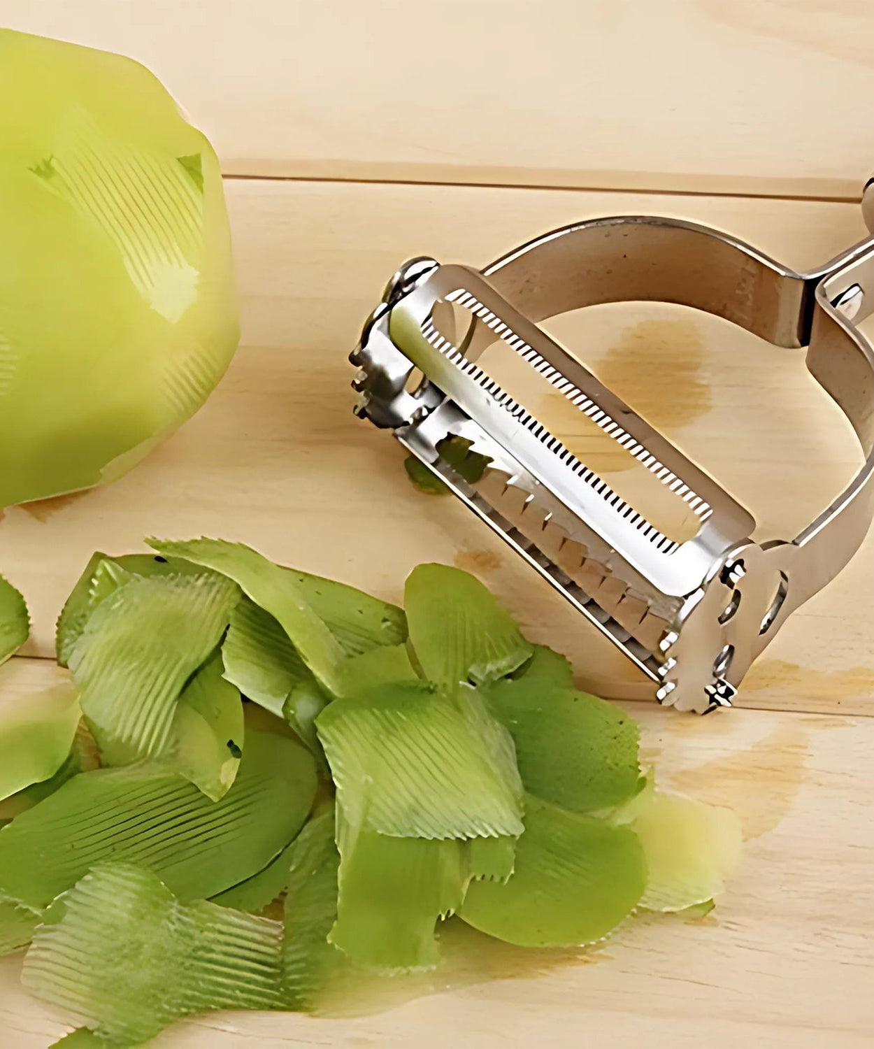 Heavy Duty 2-in-1 Multipurpose Stainless Steel Vegetable Peeler and Julienne Cutter
