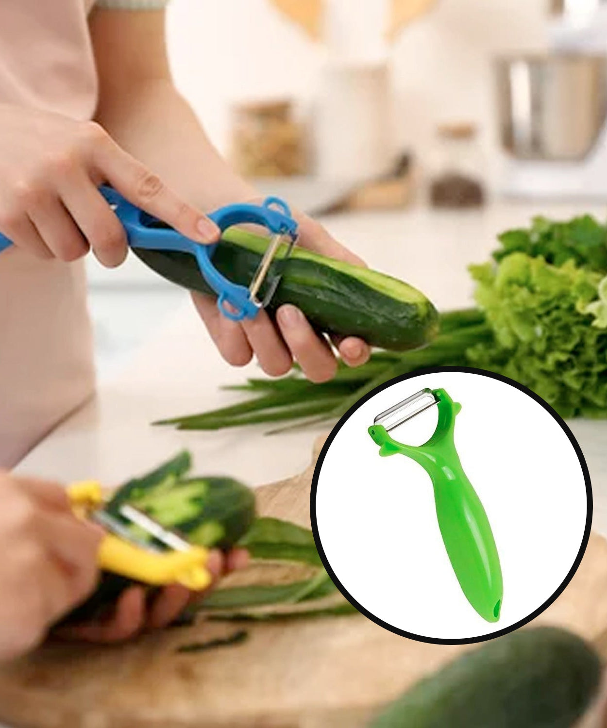 Sharp and durable kitchen peeler for peeling vegetables and fruits with ease.