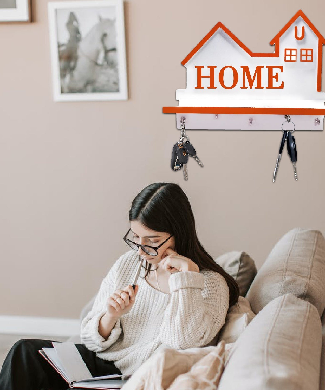 Antique key holder wall decor