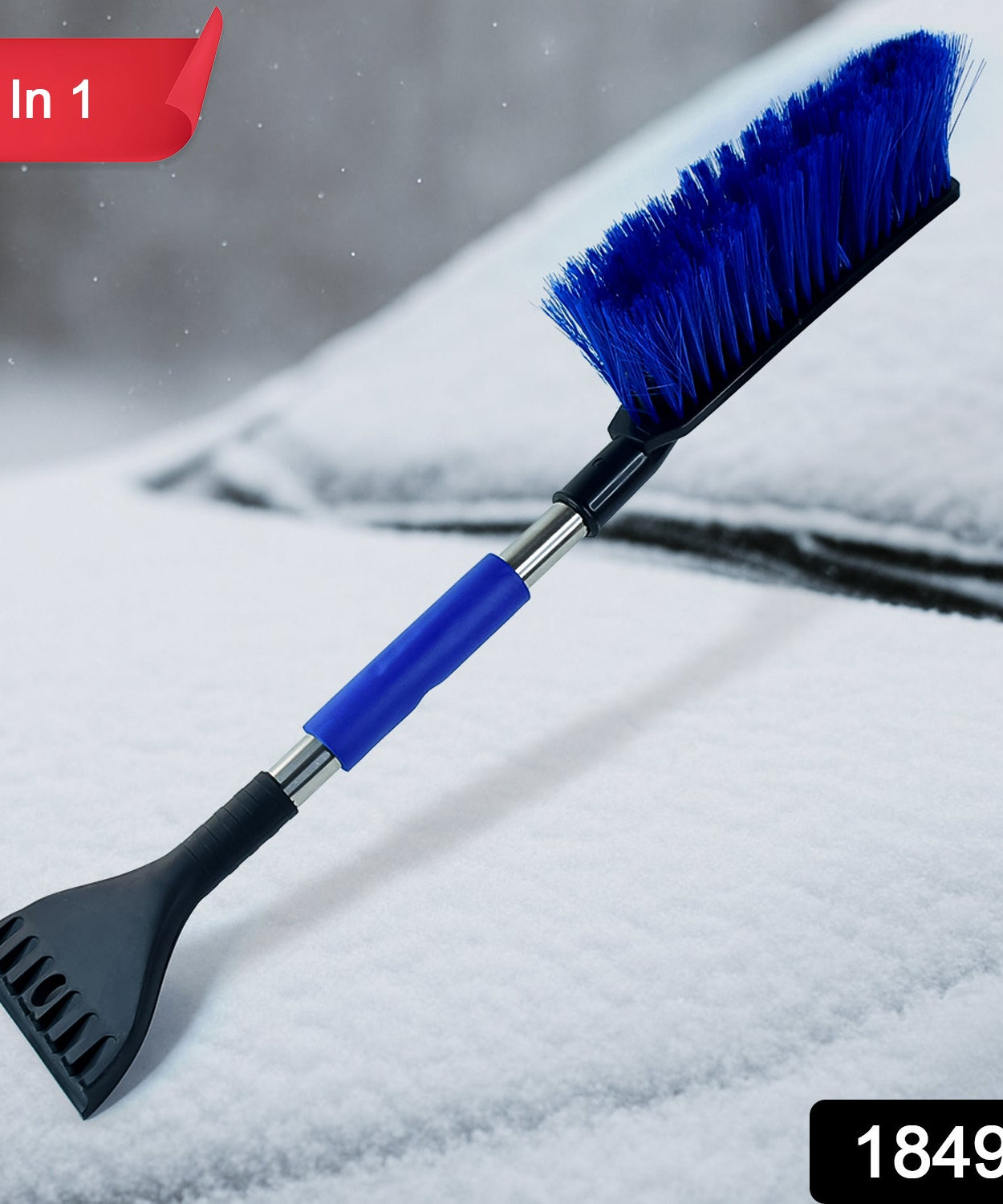 Ice Scraper Car Snow Brush 2 in 1 Comfortable Grip (1 Pc / 67 Cm Long)