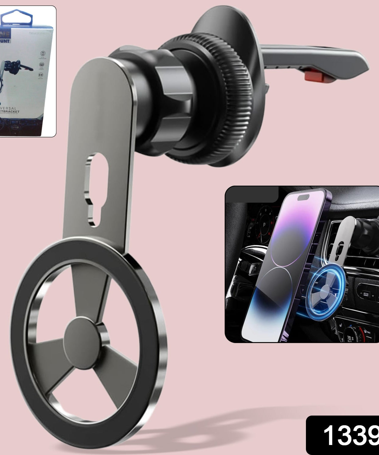 Foldable Magnetic Phone Holder for Air Vent