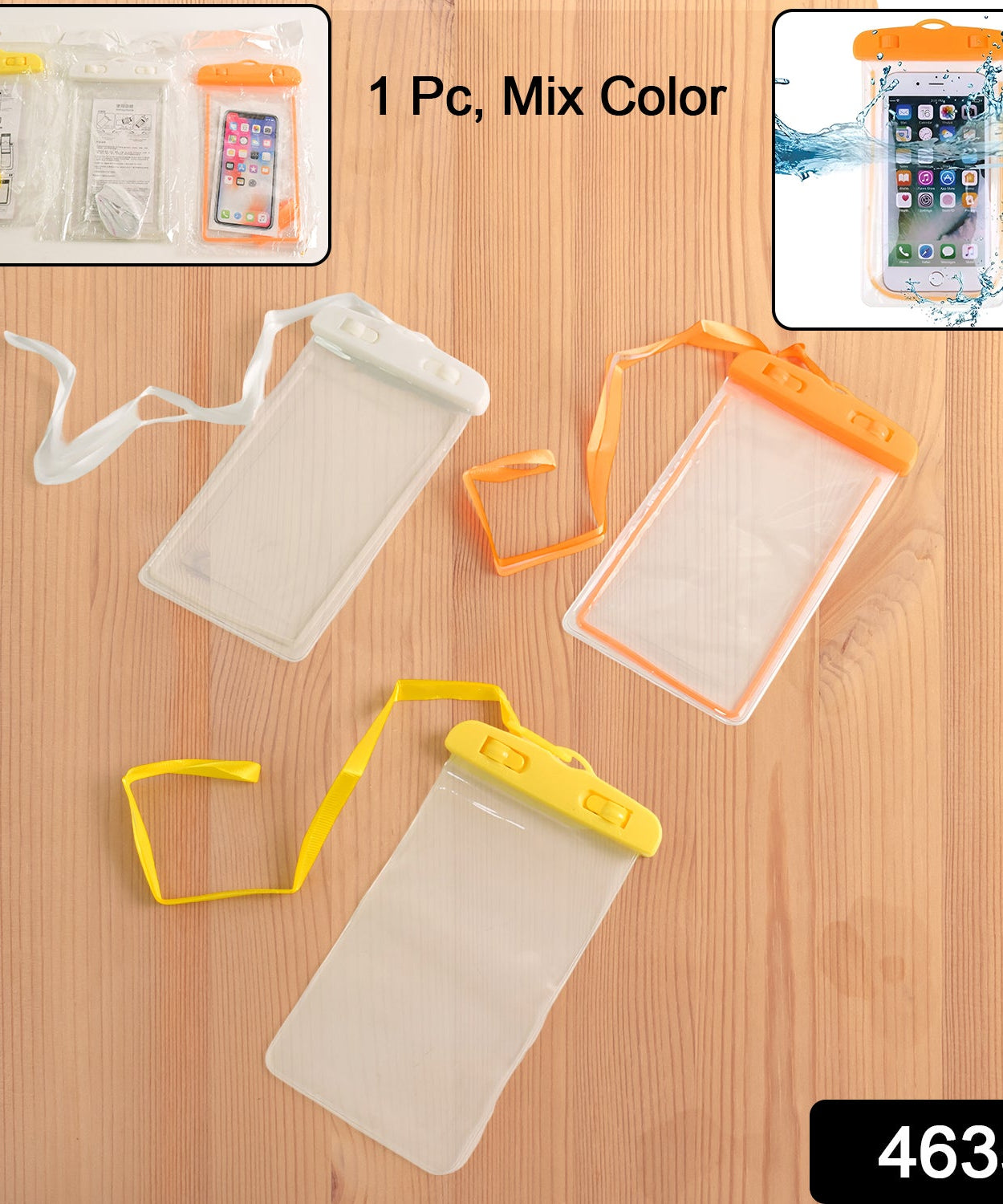 Mobile Waterproof Sealed Transparent Plastic Bag / Pouch Cover for All Mobile Phones