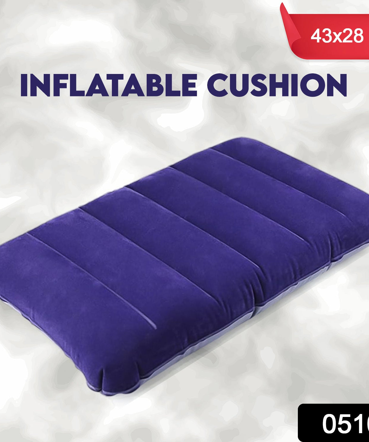 Velvet Air Inflatable Travel Pillow (Blue)