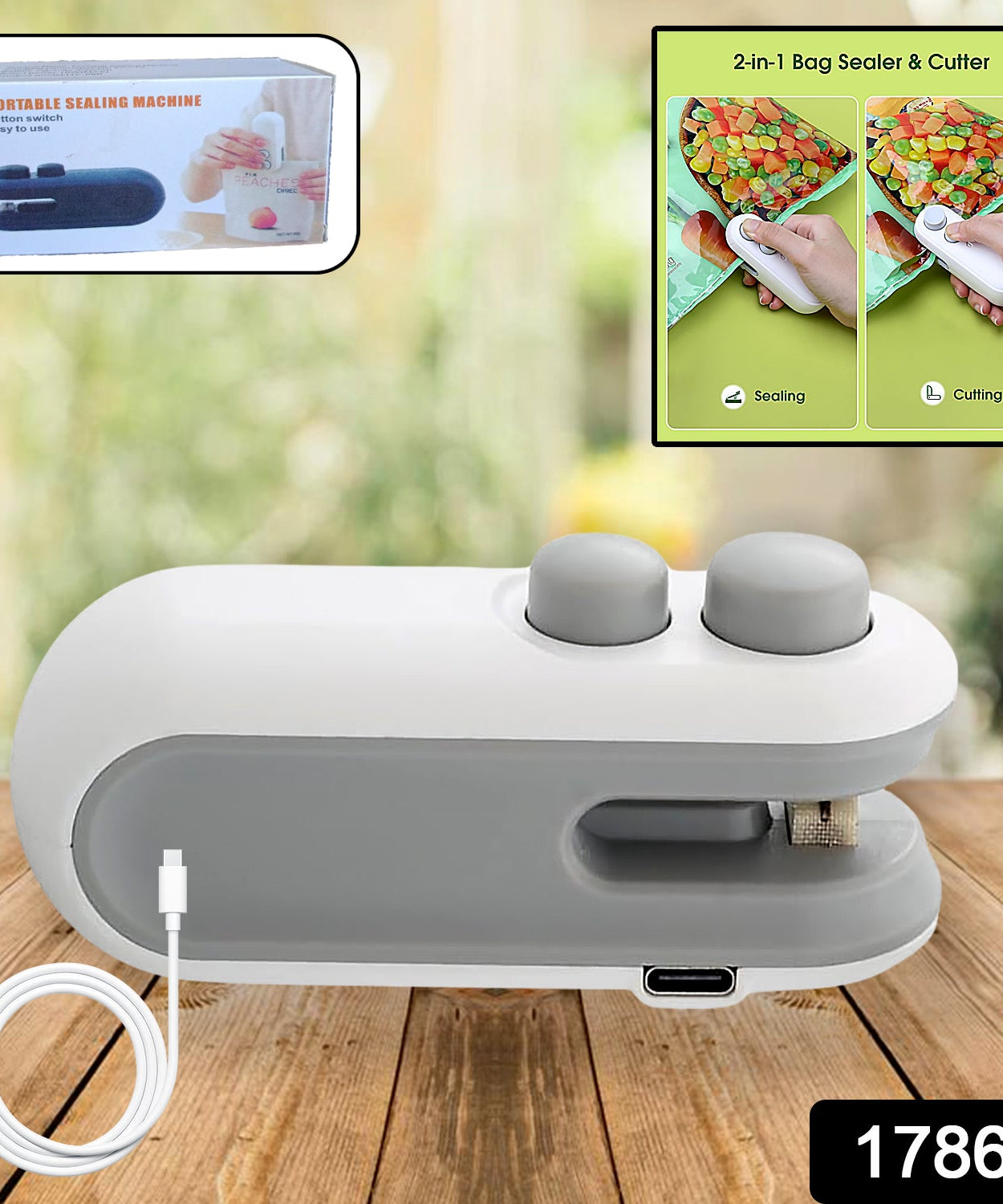 Mini Bag Sealer, 2 in 1 Seal & Cutter Heat Sealers