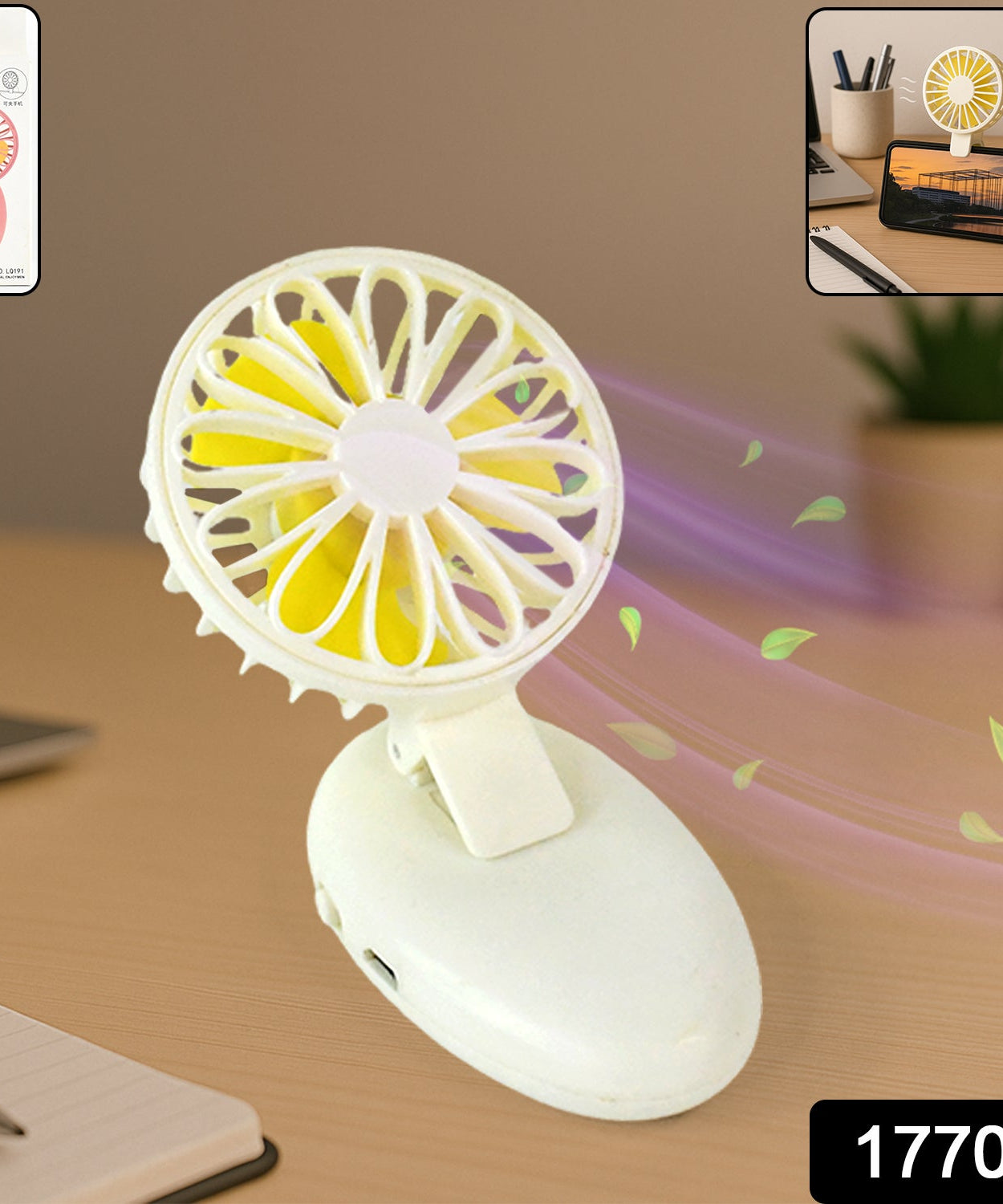 Mini USB Handheld Fan, Portable Rechargeable Mini Fan for Home, Office, Travel and Outdoor Use (1 Pc)