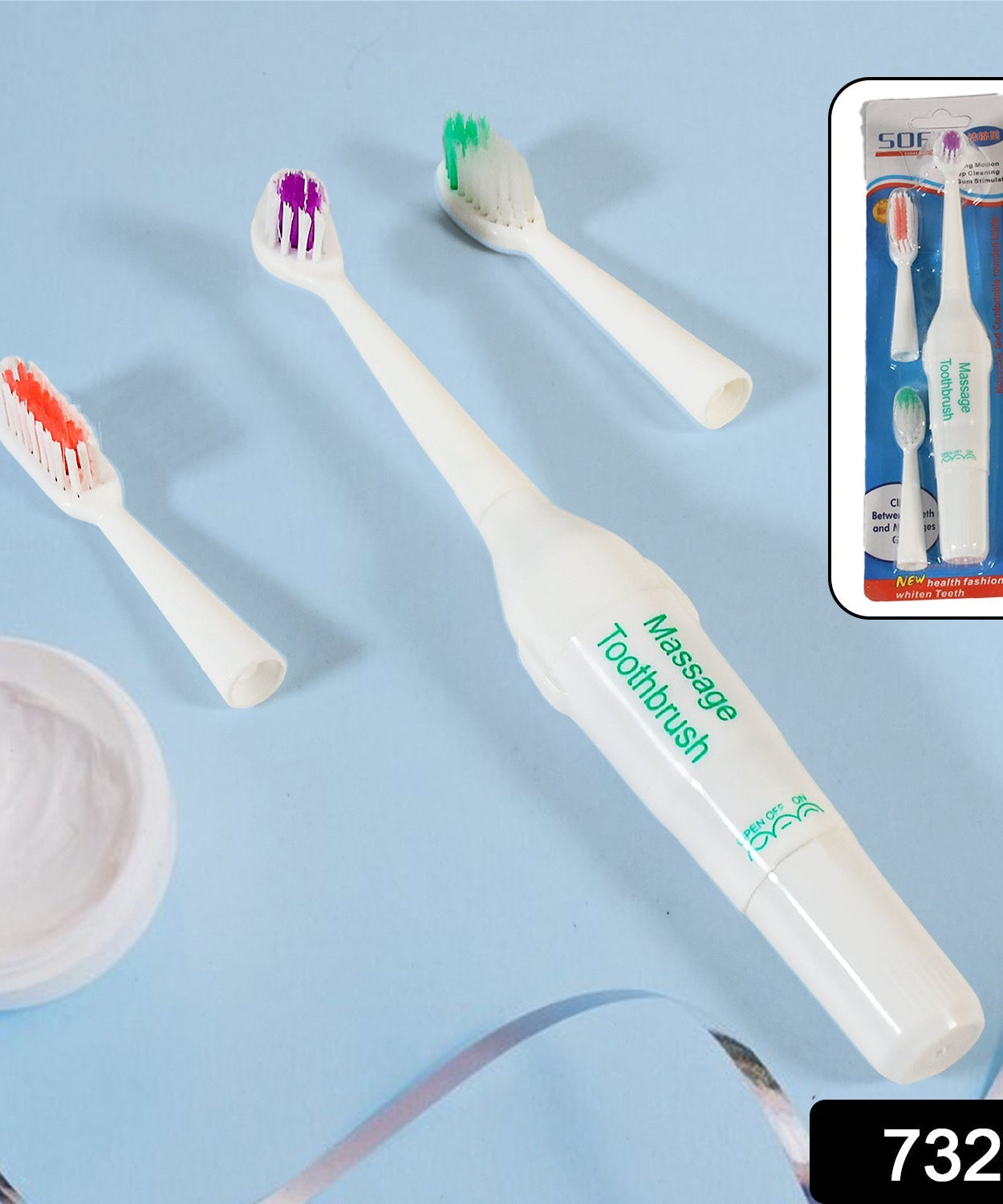 Electric Toothbrush for Adults & Teens – Deep Cleansing, Battery Operated (Battery Not included)