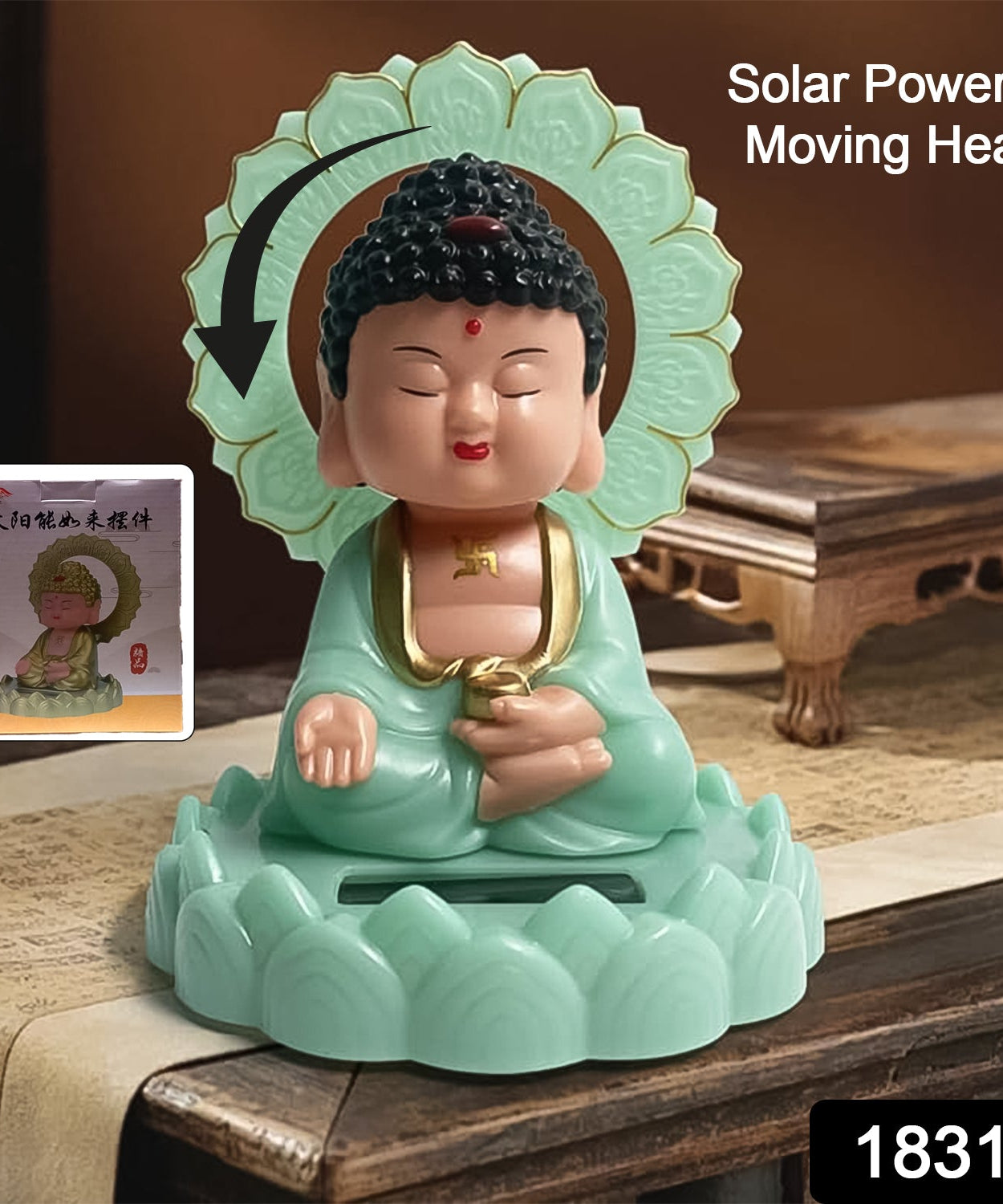 Zen Motion Solar Buddha